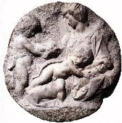 Michelangelo Buonarroti Madonna and Child with the Infant Baptist France oil painting artist